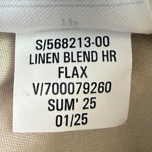 Banana Republic Sum' 25 "Flax" Wide Leg Cropped Linen Blend XS Pant Pull On - Picture 8 of 9